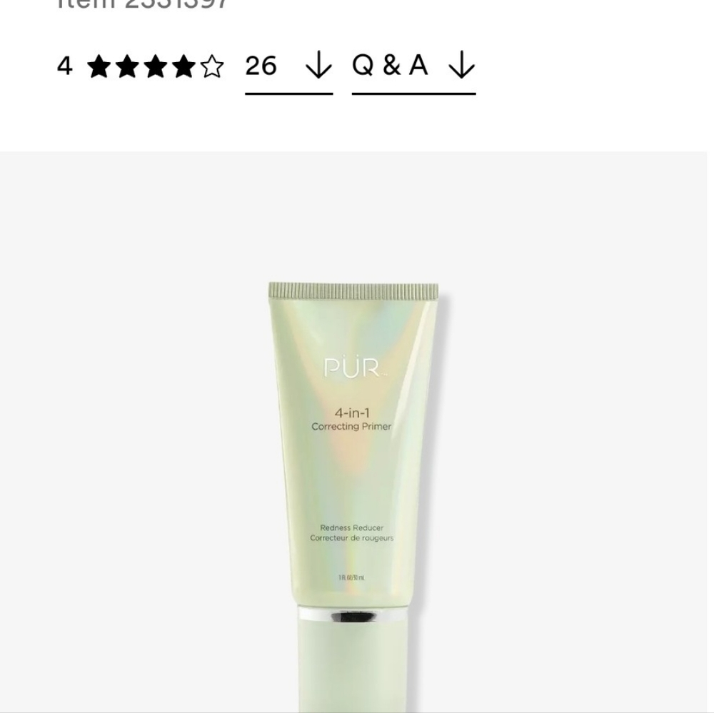 New PUR 4-1 redness reducer correcting primer